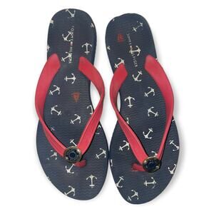 Tommy Hilfiger Flip Flops Sz 8.5 euc